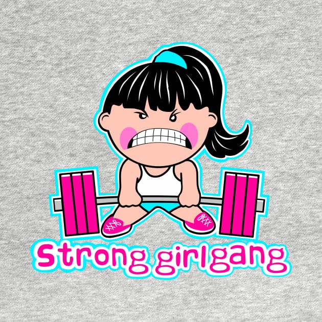 Gym girl, barbell girl, fitness girl, weightlifting by TimAddisonArt